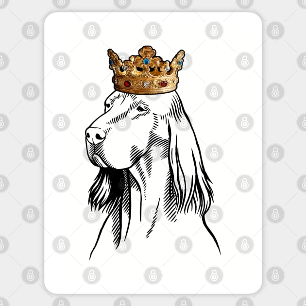 English Setter Dog King Queen Wearing Crown Sticker by millersye